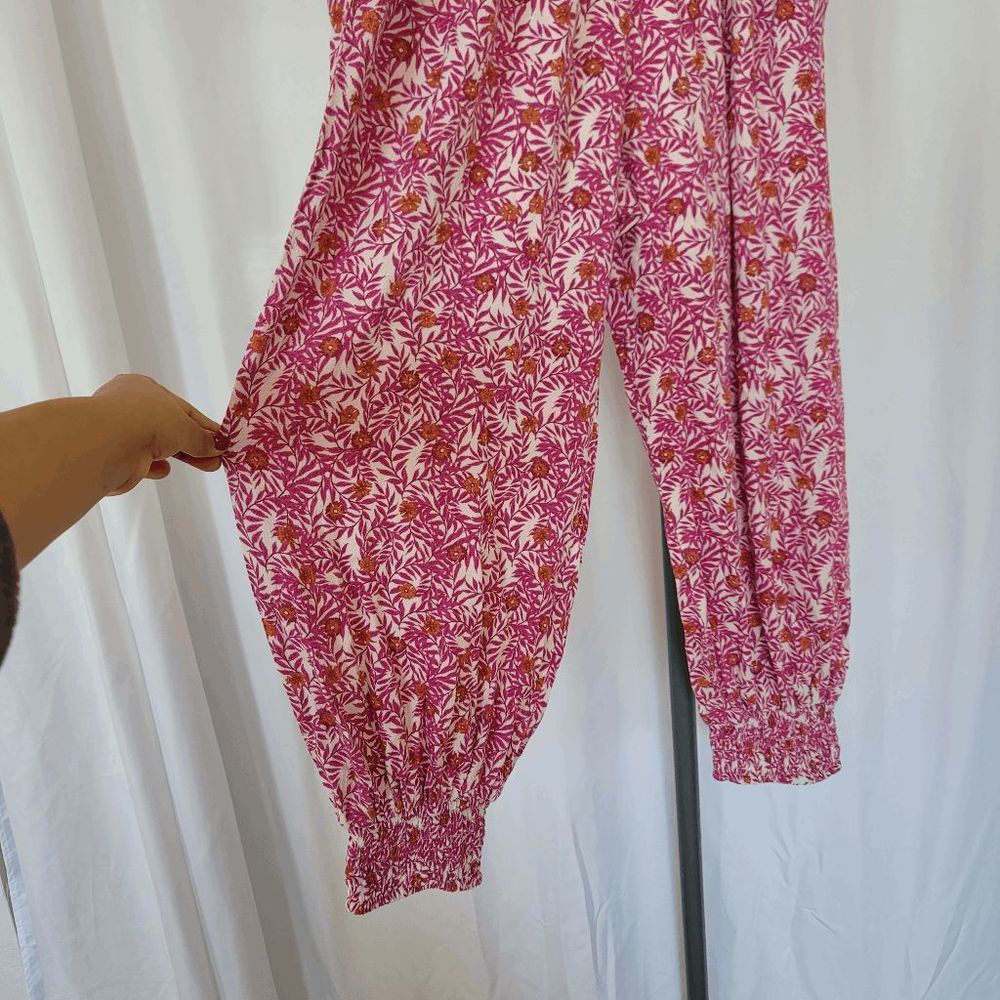Anthropologie smoked floral printed abstract joggers size M - Picture 3 of 6